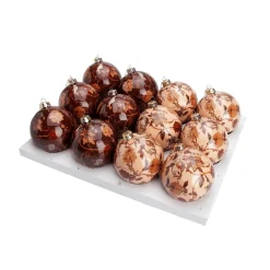 12 Weihnachtliche Christbaumkugeln Aus Schaumstoff, In 2 Farben