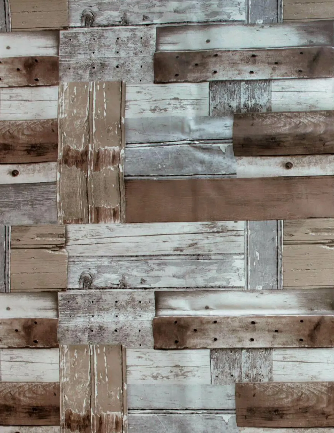 Abwaschbare Wachstuch-Tischdecke "Beach-Holz", Meterware 140 Cm Breit