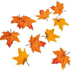 Ahorn-Kunstblätter, Pack à 30 Stück, Orange