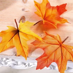Ahorn-Kunstblätter, Pack à 30 Stück, Orange