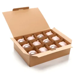 Altrosé Weihnachtskugeln Aus Glas 6 Cm Ø – 24 Stück