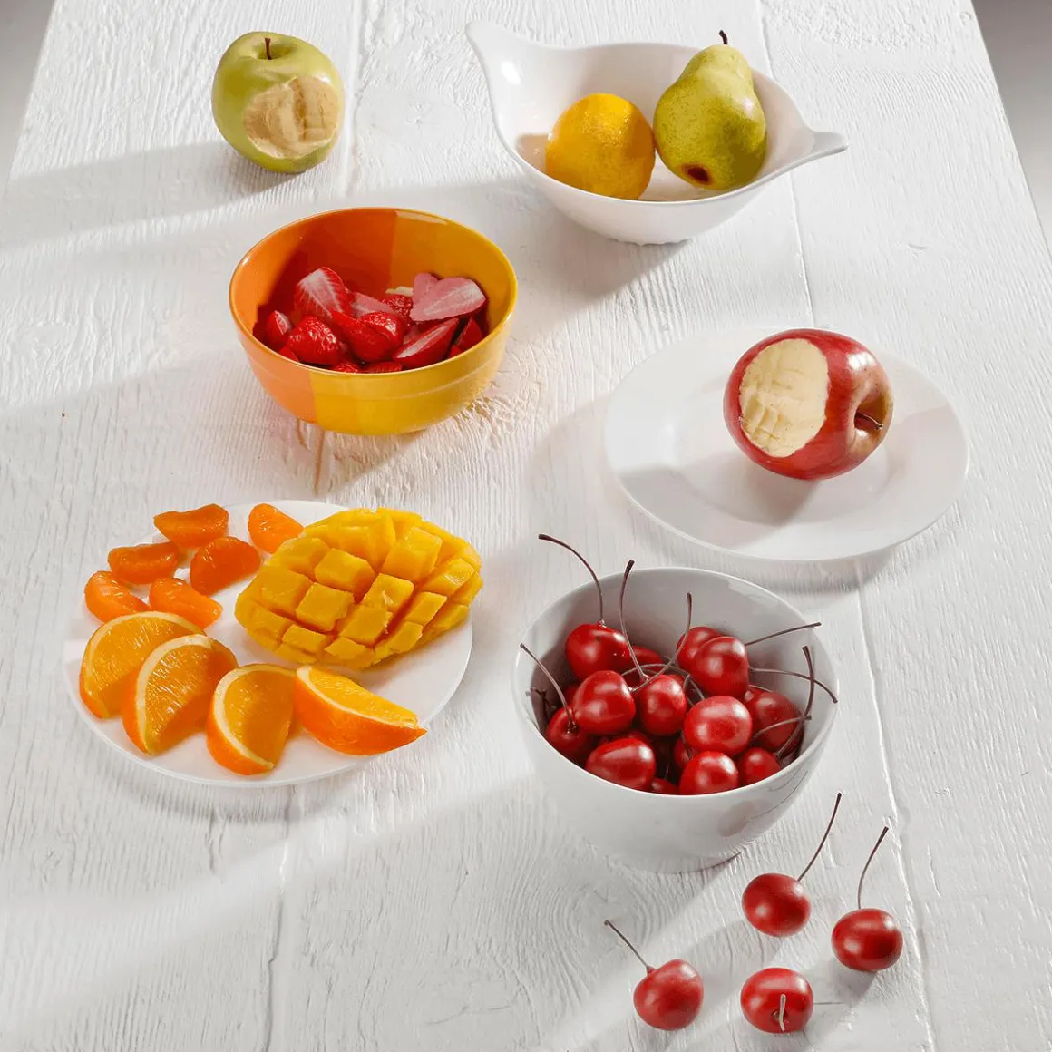 Angebissener Roter Apfel-Lebensmittel-Attrappe 7,5 Cm Ø