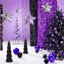 Aufsteller Tannenbaum Aus Papier 60cm, Schwarz