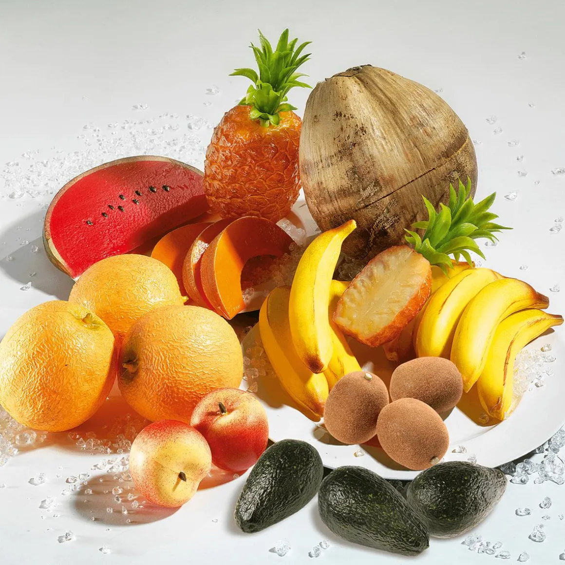 Avocado Lebensmittel-Attrappe, Pack à 3 Stück