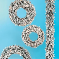 Beflockte Tannengirlande Mit LED IP 20, 270 Cm