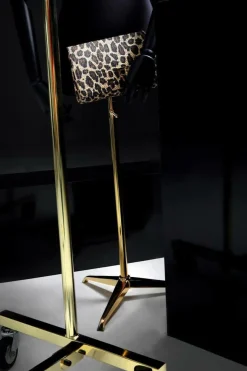 Büsten-Ständer Dreibein, Gold