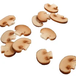 Champignon-Scheiben Lebensmittel-Attrappe, 12 Stück