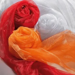 Chiffonstoff, Rot, 145 Cm