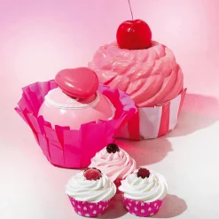 Cupcakes Rosa Lebensmittel-Attrappe, 3 Stück