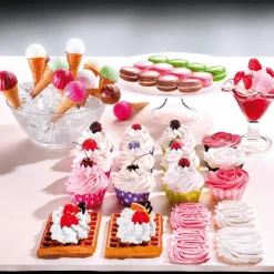 Cupcakes Rosa Lebensmittel-Attrappe, 3 Stück