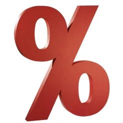 3D Prozentzeichen, 60 Cm Hoch
