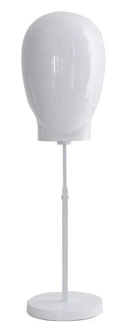 Damen Schaufensterpuppen-Kopf Weiß Mit Ständer 26 X 26 X 40 Cm