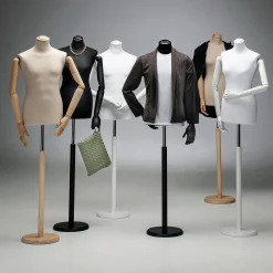 Damen-Schneiderbüste, Büste 72 Cm, Ecru/eiche Hell