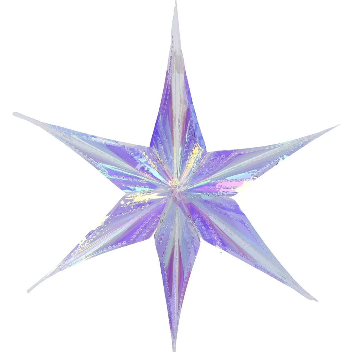 Deko Falt-Stern Aus Kunststoff Irisierend