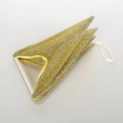 Deko Faltstern Glitter Gold Mit Reißverschluss, 40 Cm