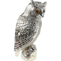 Deko Figur Eule 43 Cm Silber