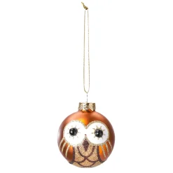 Deko Hänger Glas Kugel „Eule“ 24 Stück In Der Box