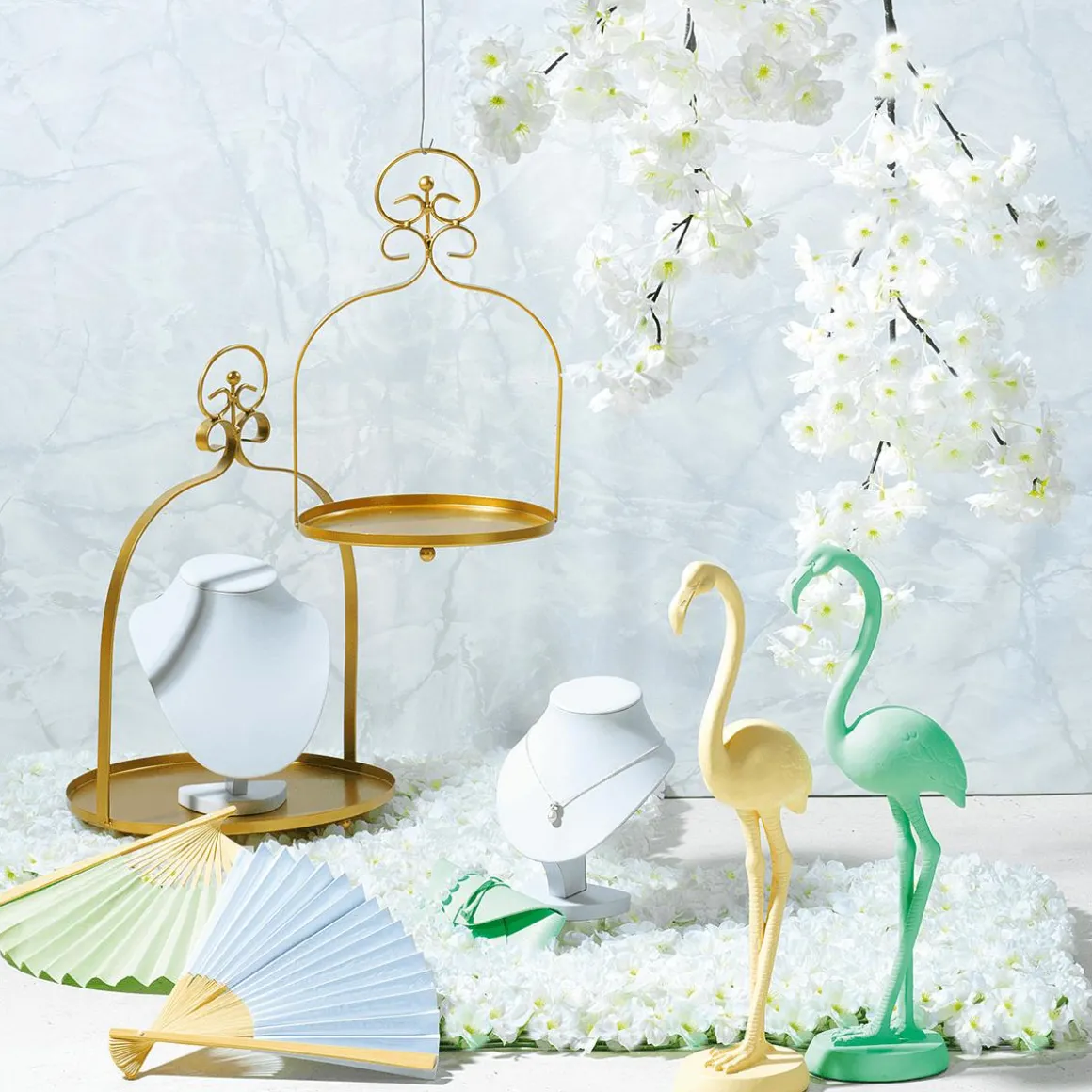 Deko Kirschblütenzweig Weiß, 105 Cm