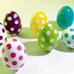 Deko Osterei Gepunktet 18 Cm, Gelb/weiß