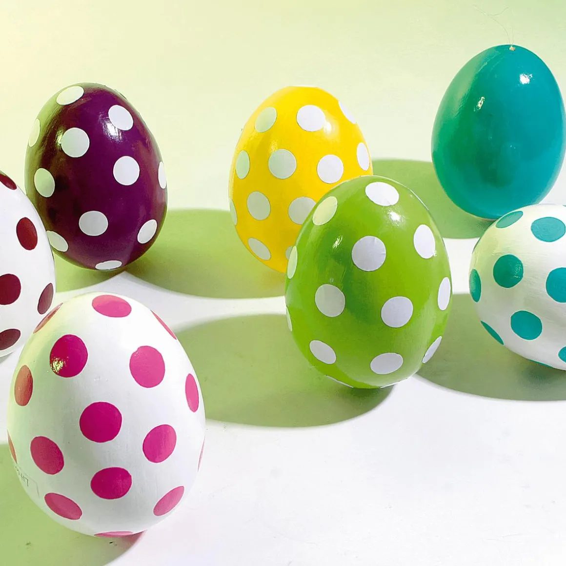 Deko Osterei Gepunktet 18 Cm, Gelb/weiß