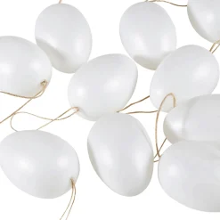 Deko Ostereier Zum Aufhängen 6 Cm, Weiß, 24 Stück
