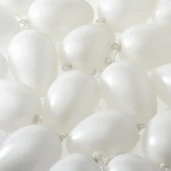 Deko Ostereier Zum Aufhängen 6 Cm, Weiß, 24 Stück