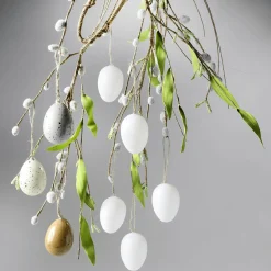 Deko Ostereier Zum Aufhängen 6 Cm, Weiß, 24 Stück