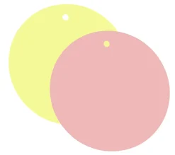 Deko Paneel Kreis 50 Cm Ø Pastellgelb/rosa