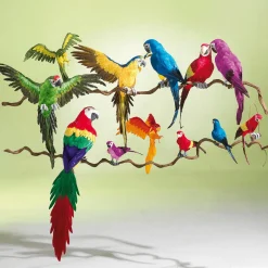 Deko Papagei Blau-gelb, 70 Cm Lang