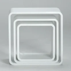 Deko Regal Set "Cube" Weiß