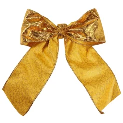 Deko Schleife Gold 20 Cm Breit, 10 Stück