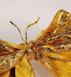 Deko Schleife Gold 20 Cm Breit, 10 Stück