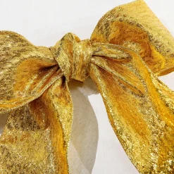 Deko Schleife Gold 20 Cm Breit, 10 Stück