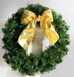 Deko Schleife Gold 20 Cm Breit, 10 Stück