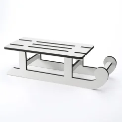 Deko Schlitten Weiß 51 Cm