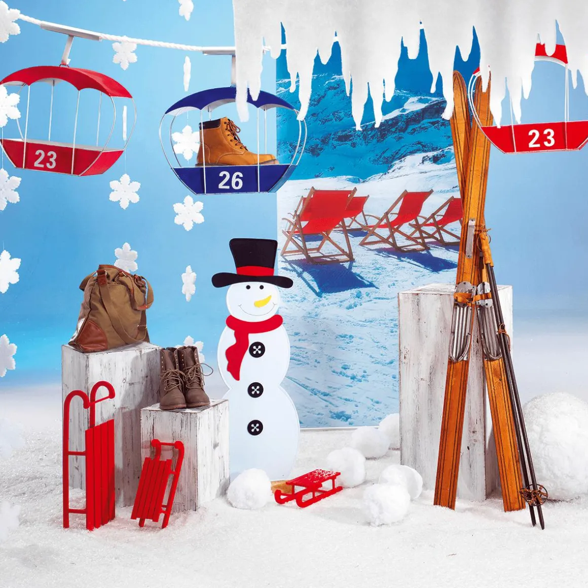 Deko Ski Aus Holz, 140 Cm Lang