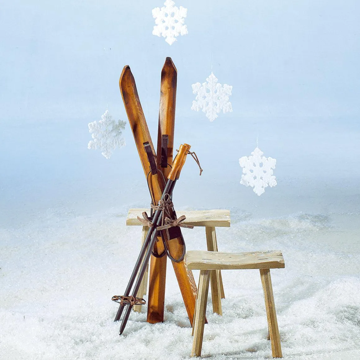 Deko Ski Aus Holz, 140 Cm Lang