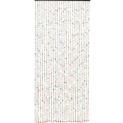 Deko Vorhang Bunt, Aus Holz, 90 X 200 Cm