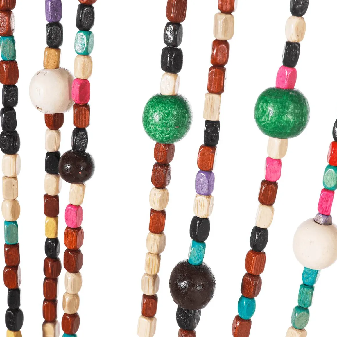 Deko Vorhang Bunt, Aus Holz, 90 X 200 Cm