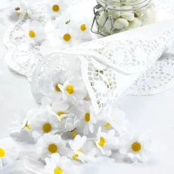 Dekoblüten Margeriten, 72 Stück