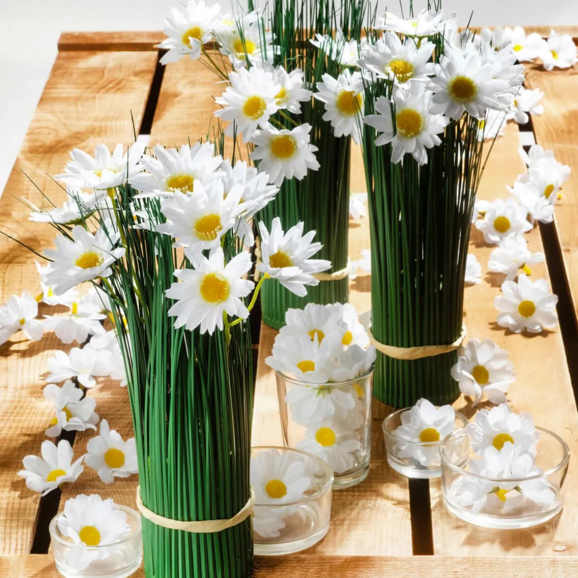 Dekoblüten Margeriten, 72 Stück