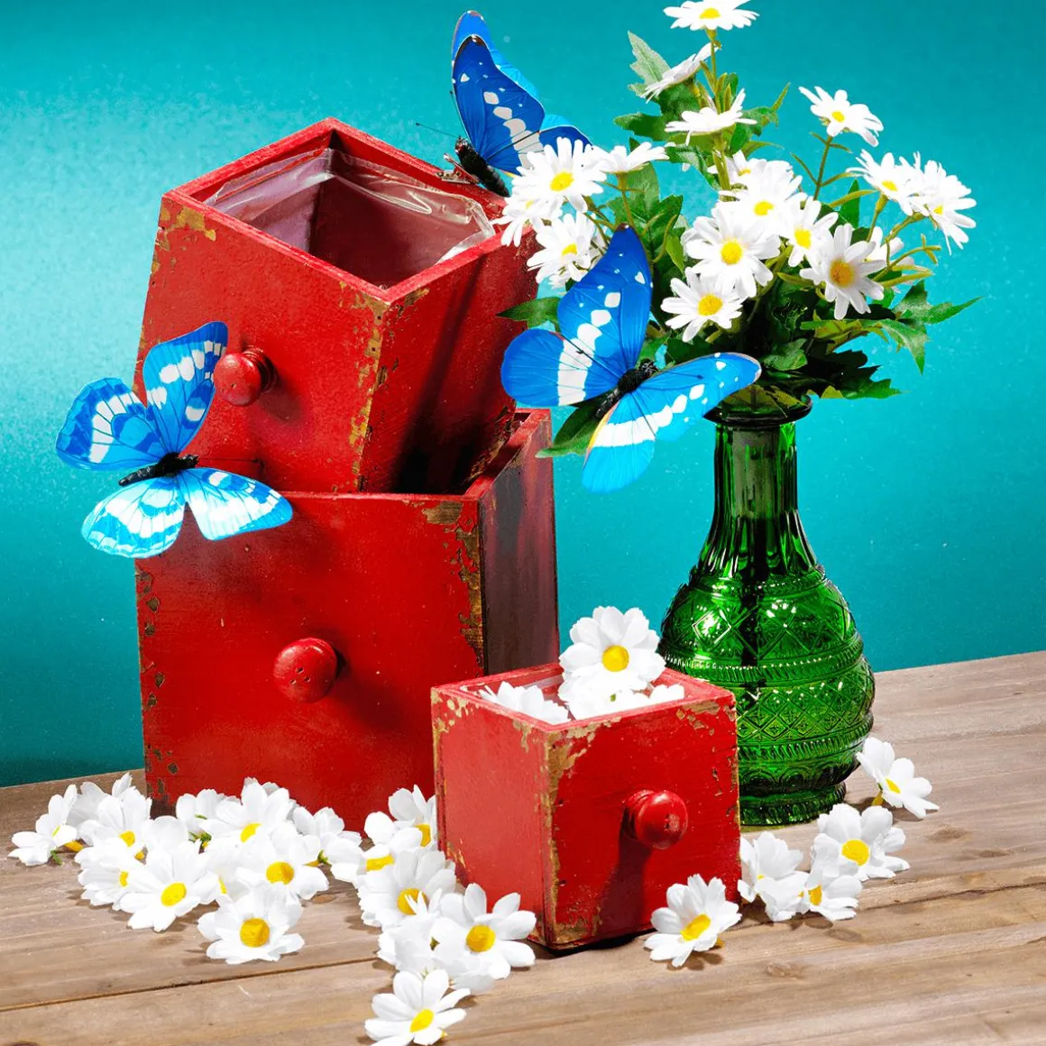 Dekoblüten Margeriten, 72 Stück