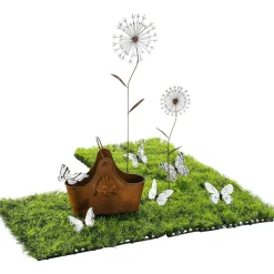 Deko-Blumenstecker Aus Metall Braun 78 Cm