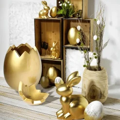 Dekofigur Osterhase Gold, 50 Cm