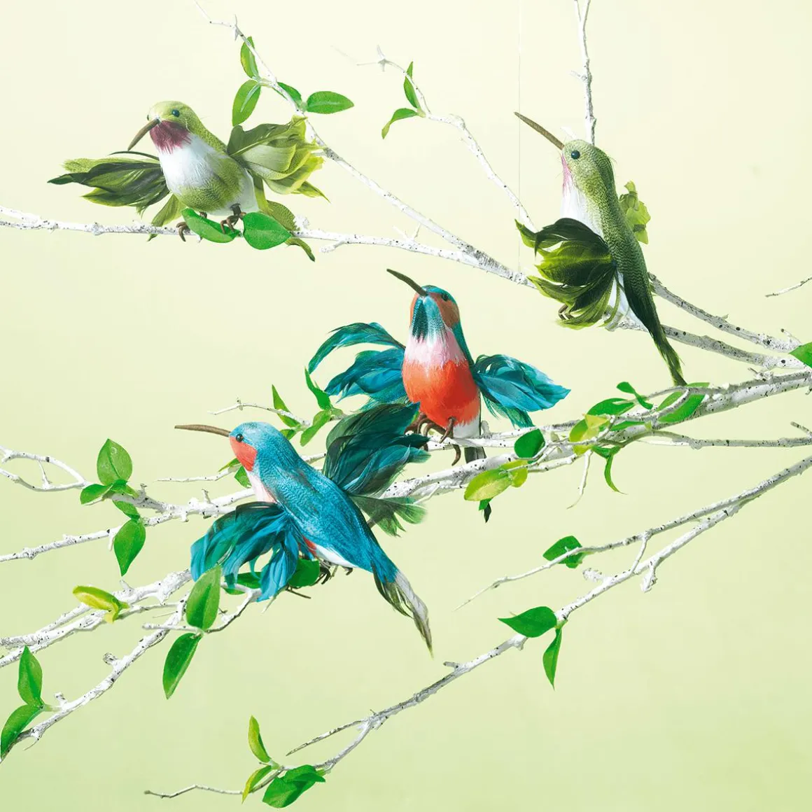 Deko-Kolibris, 3 Stück, Grün