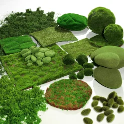 Deko-Moossteine, 19 Stück