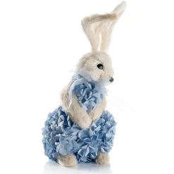 Deko-Osterhase Im Hortensienkleid Blau 30 Cm