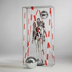 Dekorahmen Aus Metall, Silber 200 Cm Hoch