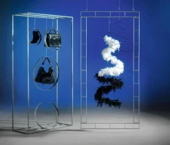 Dekorahmen Aus Metall, Silber 200 Cm Hoch