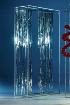 Dekorahmen Aus Metall, Silber 200 Cm Hoch